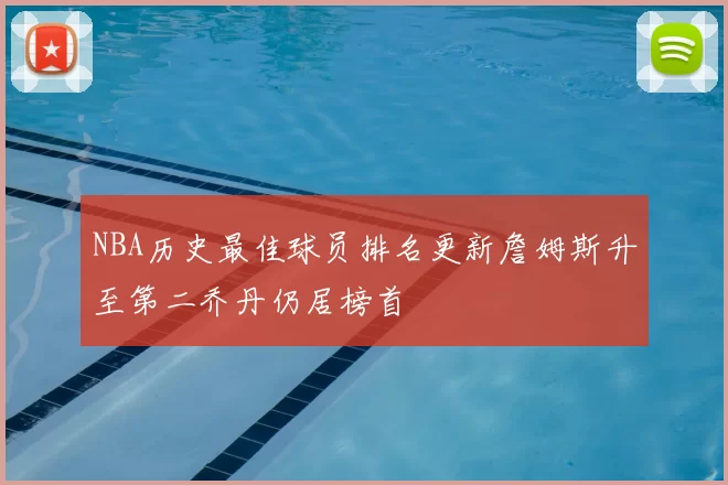 NBA历史最佳球员排名更新詹姆斯升至第二乔丹仍居榜首